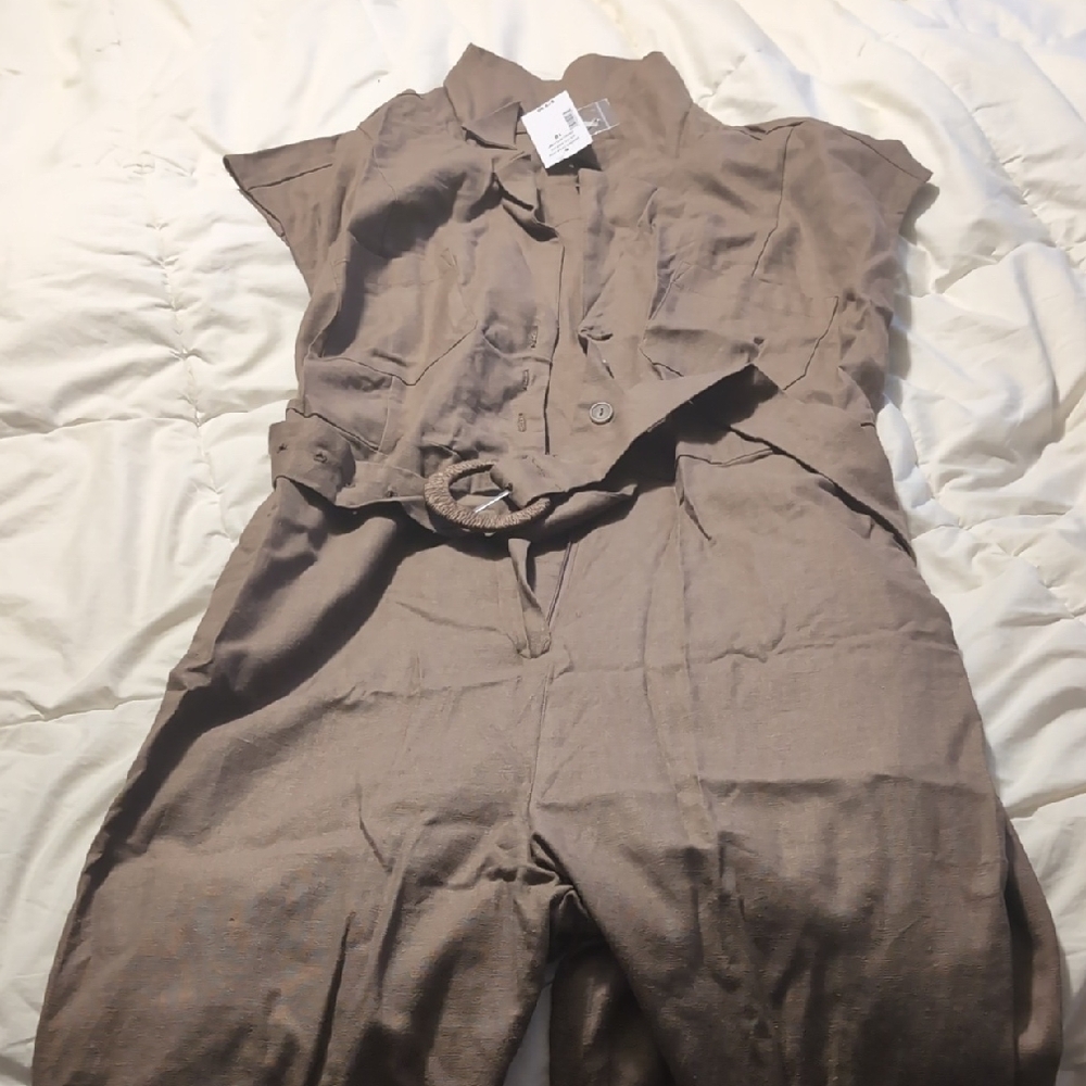 Ricki's Chic Brown Jumpsuit with Belt